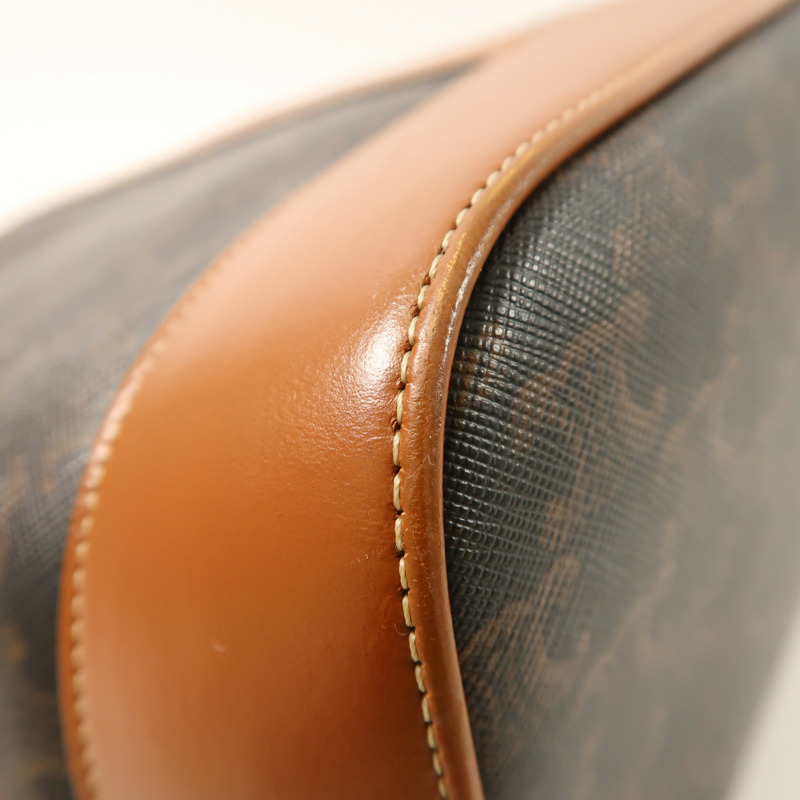 CELINE 塗層帆布Medium Bucket In Triomphe金扣肩背袋-12