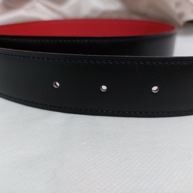 🔥 Hermès 32mm 雙面 H 皮帶 Black / Rouge Pivoine|銀扣|Size 80|全新完整盒裝-3