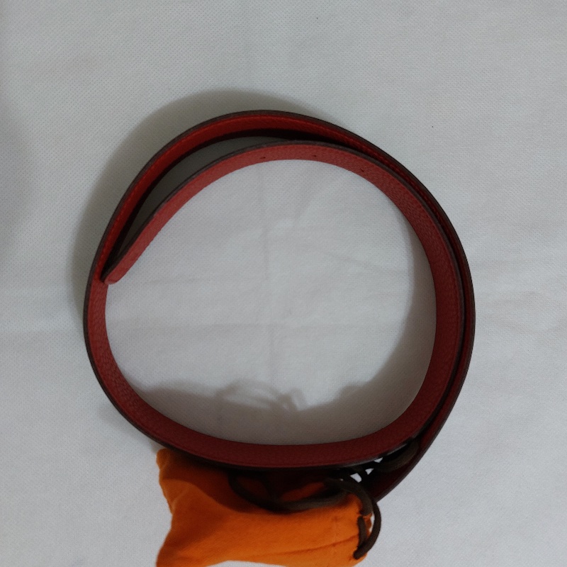 🔥 Hermès 32mm 雙面 H 皮帶 Black / Rouge Pivoine|銀扣|Size 80|全新完整盒裝-6