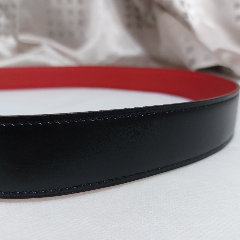 🔥 Hermès 32mm 雙面 H 皮帶 Black / Rouge Pivoine|銀扣|Size 80|全新完整盒裝-7