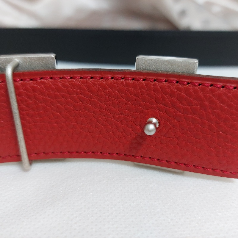 🔥 Hermès 32mm 雙面 H 皮帶 Black / Rouge Pivoine|銀扣|Size 80|全新完整盒裝-10