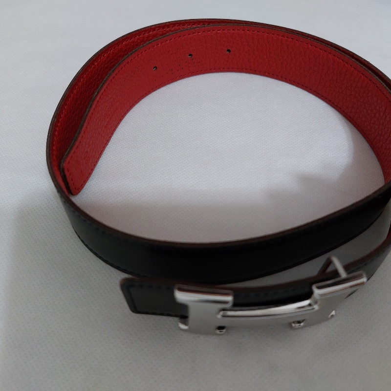 🔥 Hermès 32mm 雙面 H 皮帶 Black / Rouge Pivoine|銀扣|Size 80|全新完整盒裝-11
