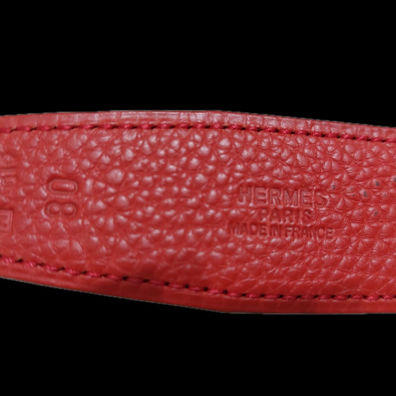 🔥 Hermès 32mm 雙面 H 皮帶 Black / Rouge Pivoine|銀扣|Size 80|全新完整盒裝-13