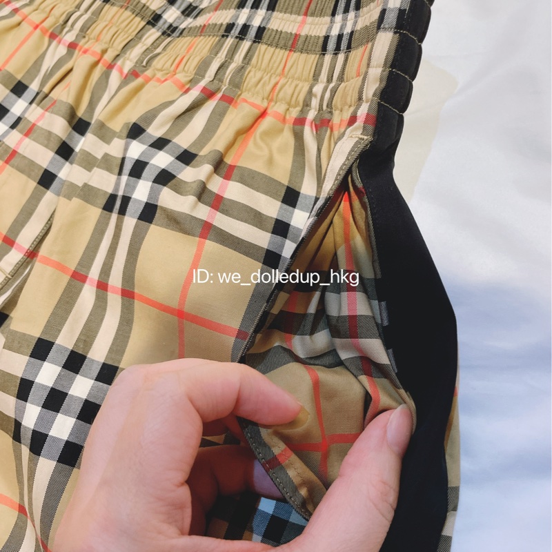 BURBERRY 經典格仔短褲 UK4-3