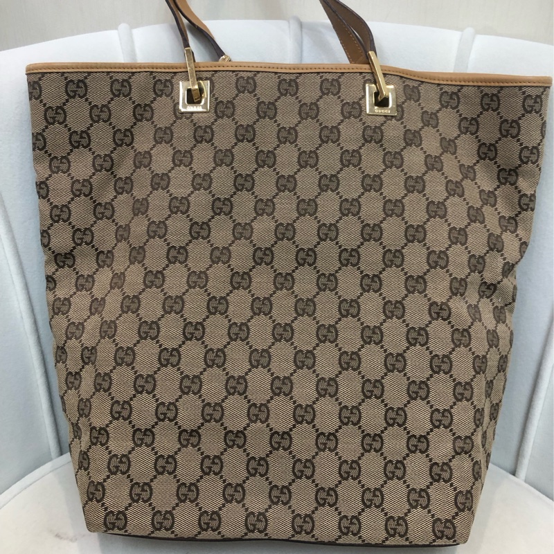 Gucci 米色Tote 奶茶帶 XC120-0