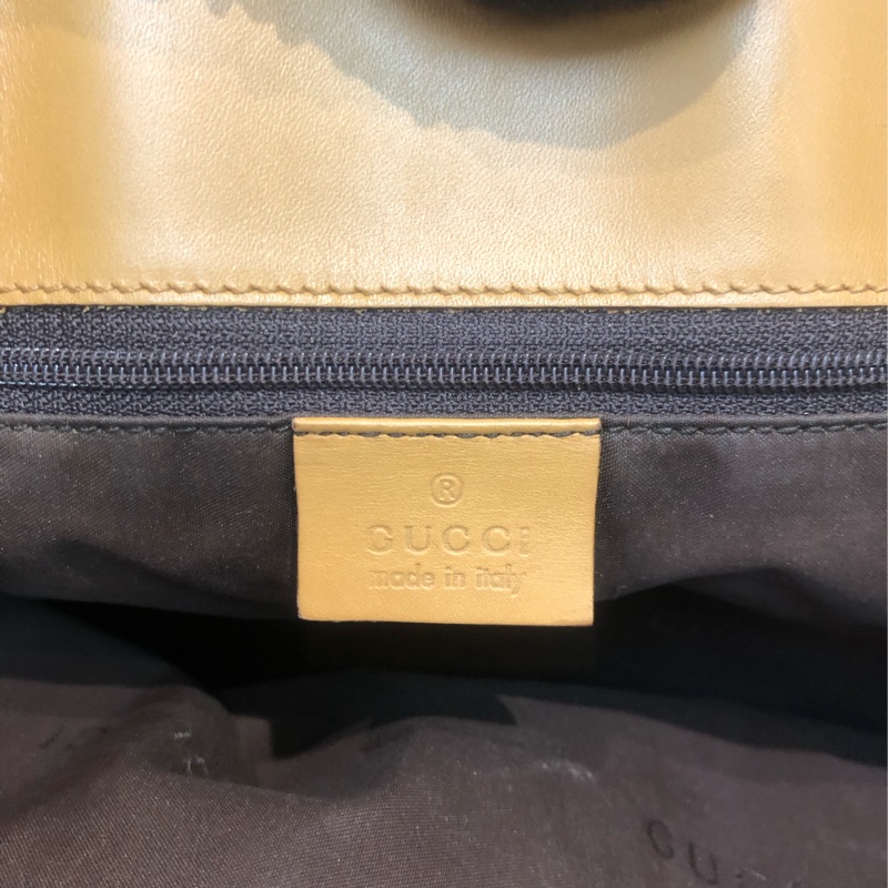 Gucci 米色Tote 奶茶帶 XC120-4