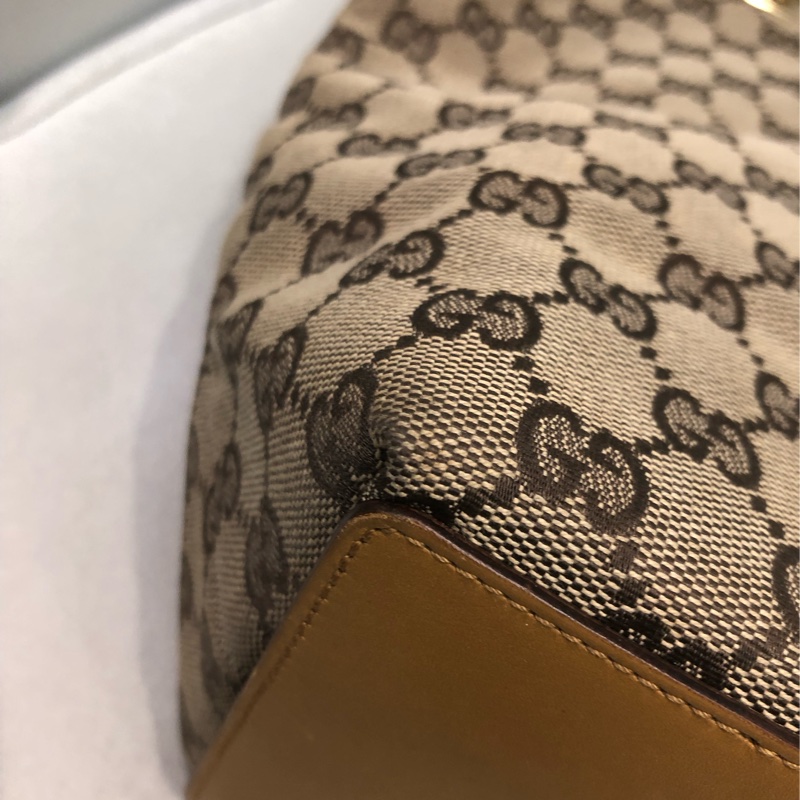 Gucci 米色Tote 奶茶帶 XC120-7