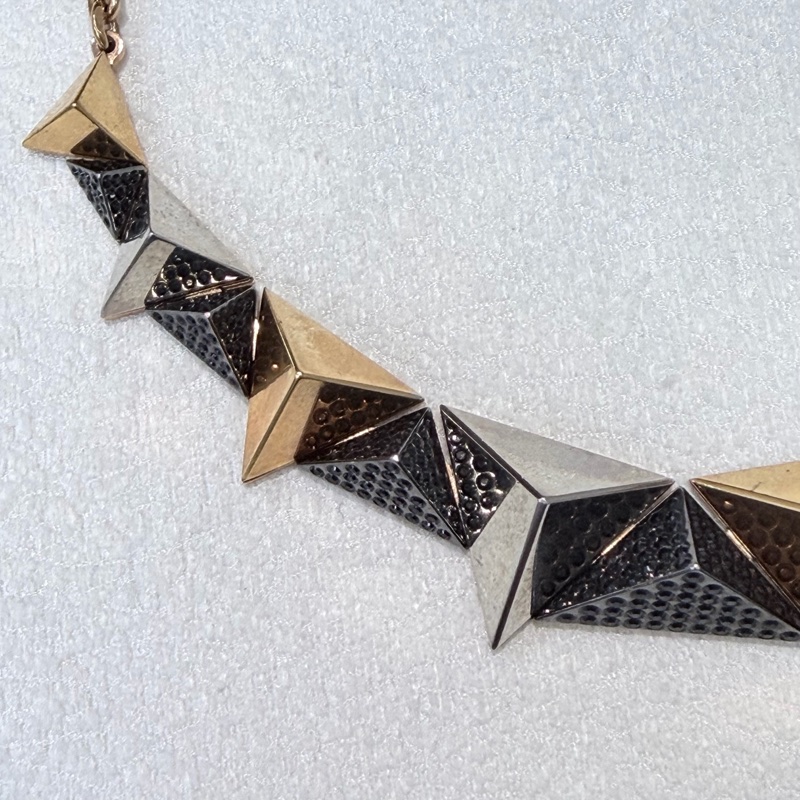 LV 三色金字塔鉚釘項鏈 LN001-7