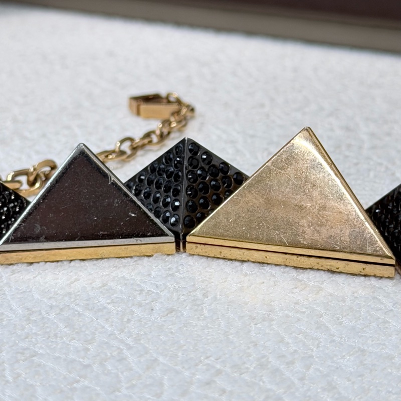 LV 三色金字塔鉚釘項鏈 LN001-27