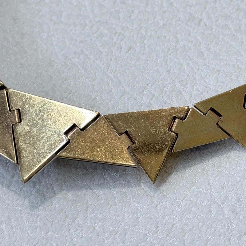 LV 三色金字塔鉚釘項鏈 LN001-33