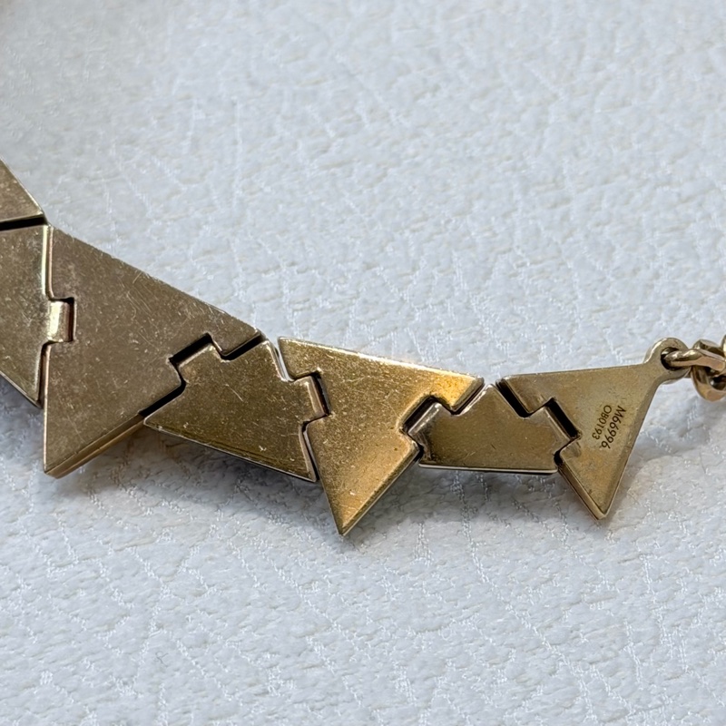 LV 三色金字塔鉚釘項鏈 LN001-34