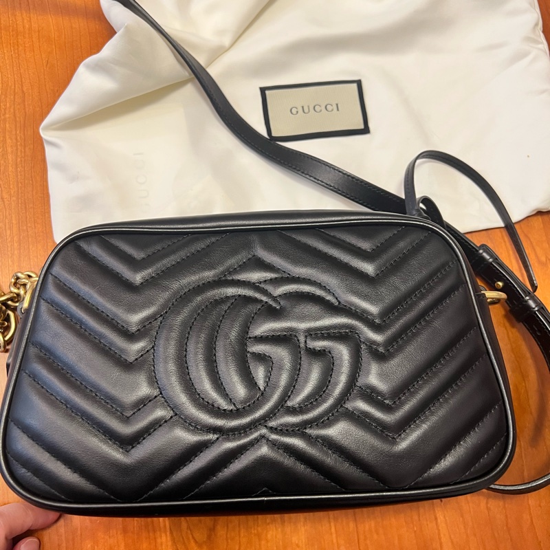 Gucci marmont 黑色相機包-6