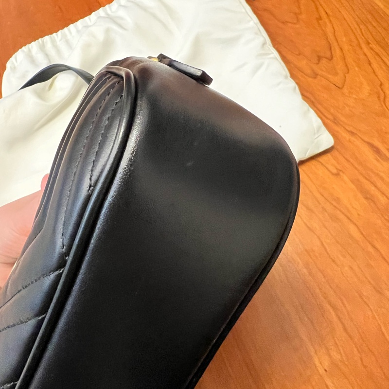 Gucci marmont 黑色相機包-7
