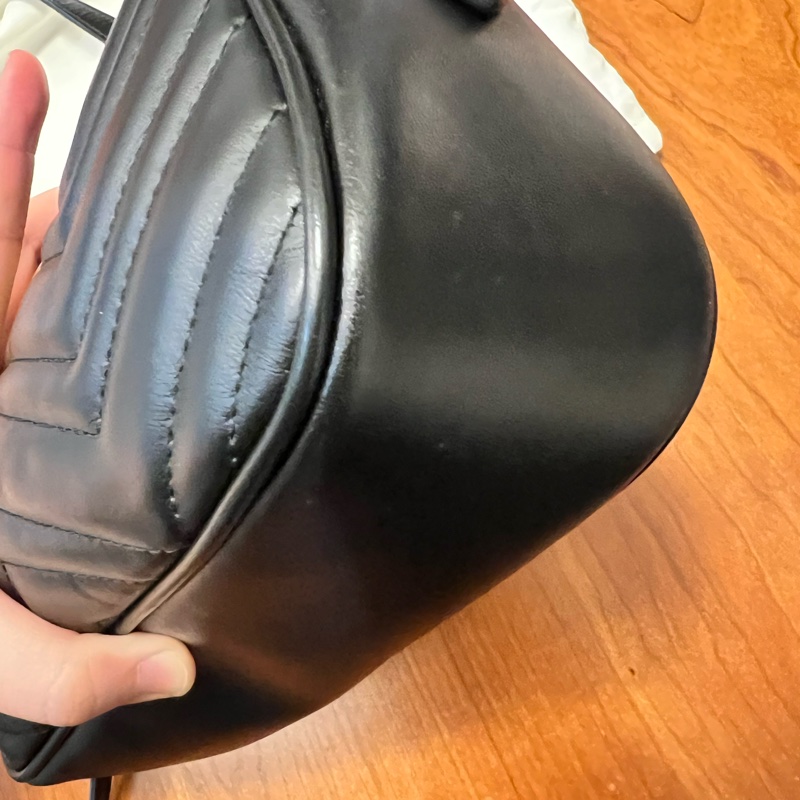 Gucci marmont 黑色相機包-8