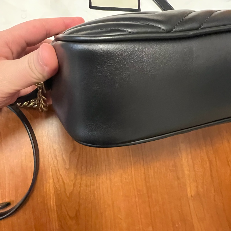 Gucci marmont 黑色相機包-9