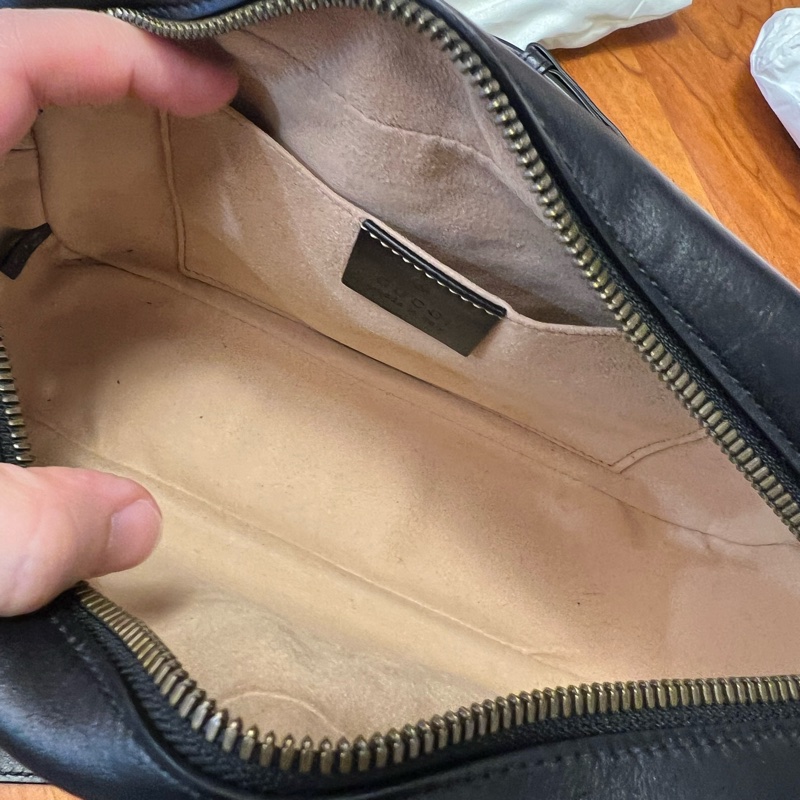 Gucci marmont 黑色相機包-10