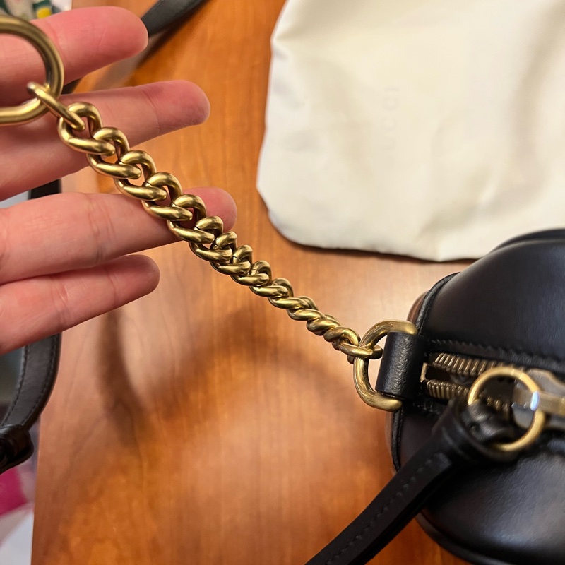 Gucci marmont 黑色相機包-13