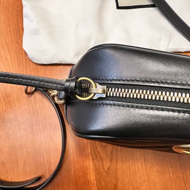 Gucci marmont 黑色相機包-14