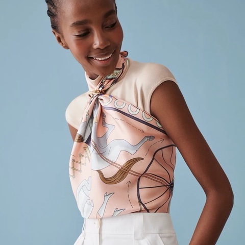 Hermes 雙人下午茶 Tea for Two scarf 90*90絲巾 全新全配-1