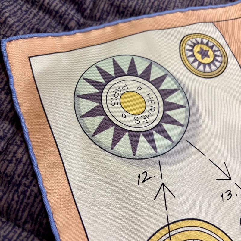 Hermes 雙人下午茶 Tea for Two scarf 90*90絲巾 全新全配-6