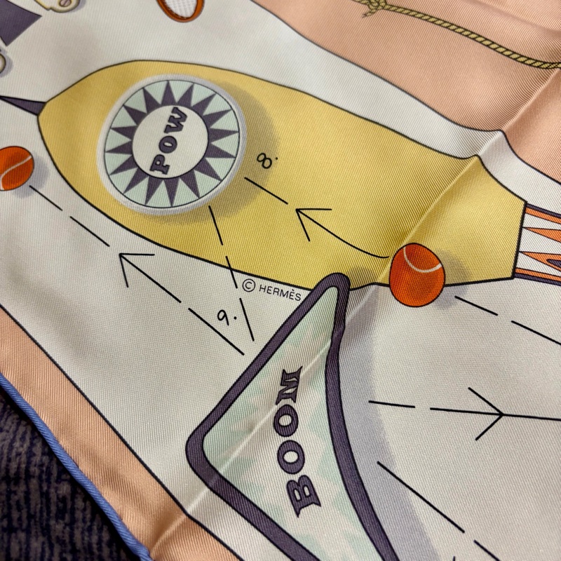 Hermes 雙人下午茶 Tea for Two scarf 90*90絲巾 全新全配-12