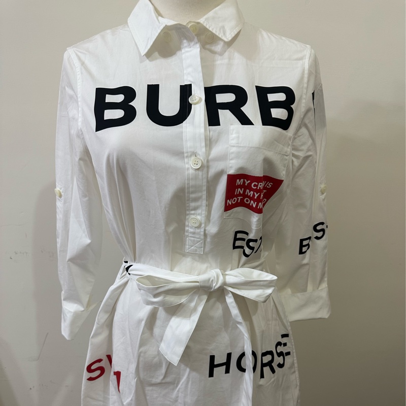 二手BURBERRY白襯衫洋裝-0