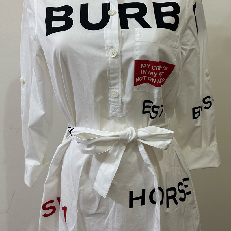 二手BURBERRY白襯衫洋裝-2