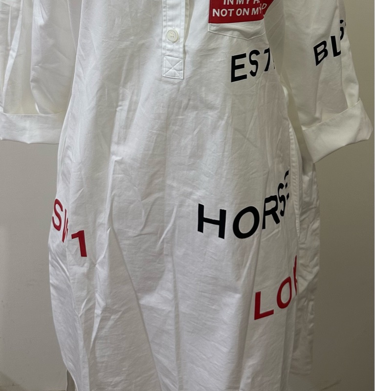 二手BURBERRY白襯衫洋裝-3