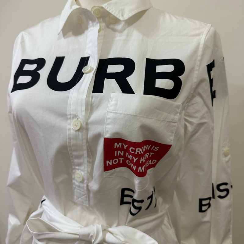 二手BURBERRY白襯衫洋裝-4