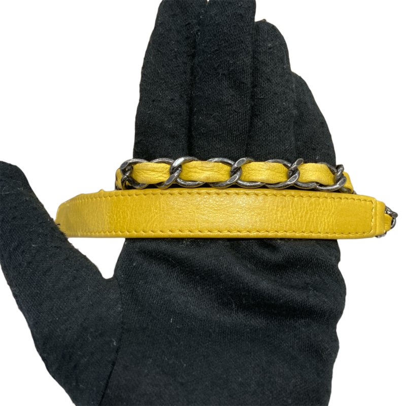 CHANEL 香奈兒 A67725 UP IN THE AIR磁吸肩側背包 牛皮 黃色 黑銀釦-11