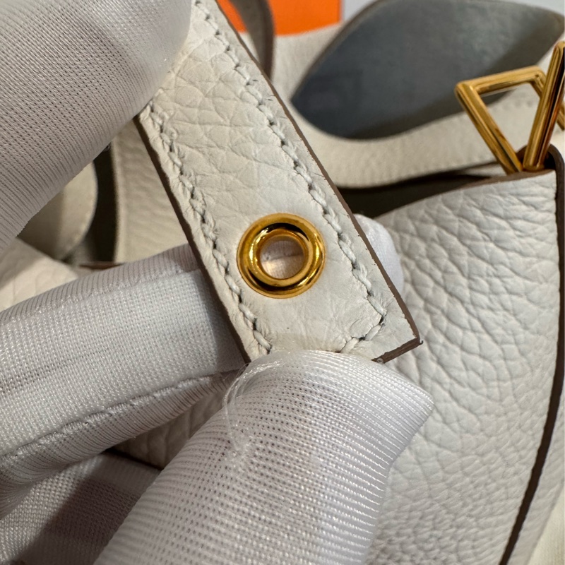 Hermes Picotin 18 M4奶灰色 金扣 W刻 TC 全新菜籃-18