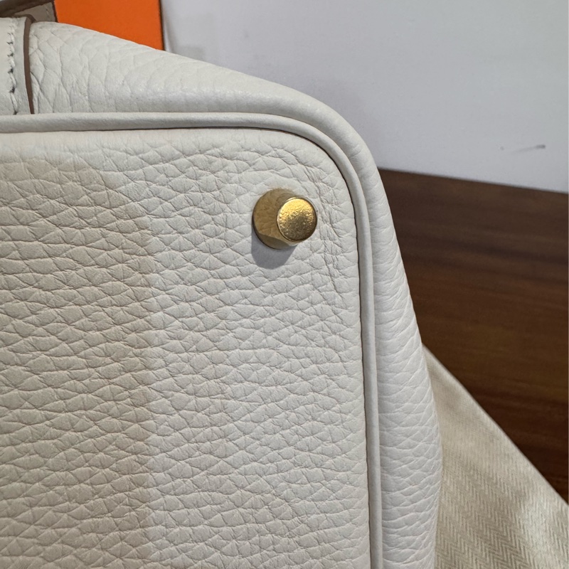 Hermes Picotin 18 M4奶灰色 金扣 W刻 TC 全新菜籃-21