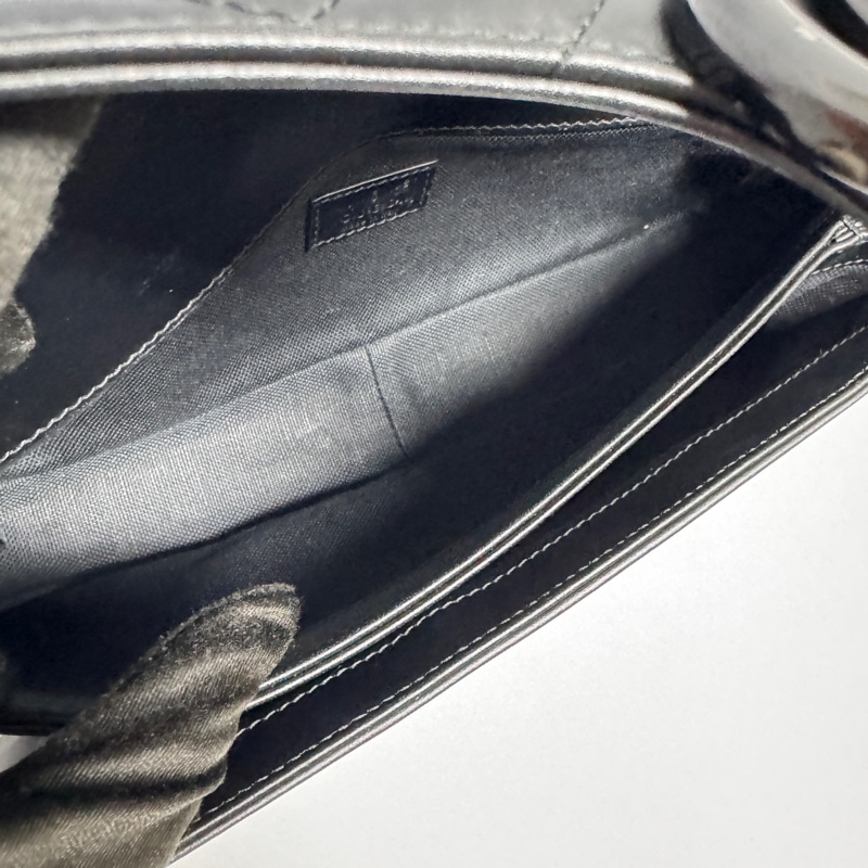 【超級新|全配🎁】 GUCCI “so black” 全黑黑武士 法棍雙背帶 肩背包(專櫃13萬多)-21