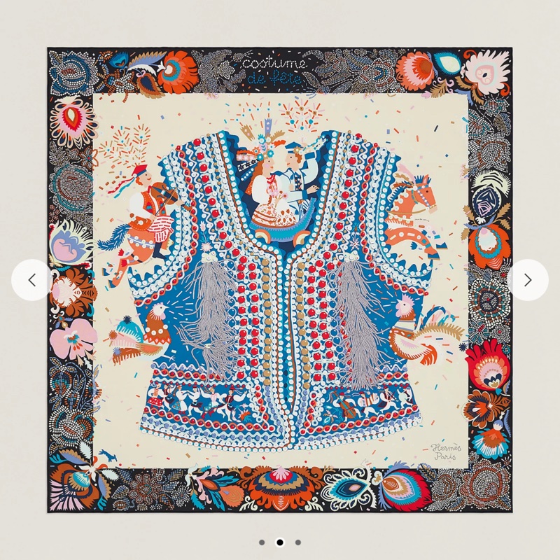 Hermes 華服慶典 Costume de Fete scarf 90*90絲巾-0