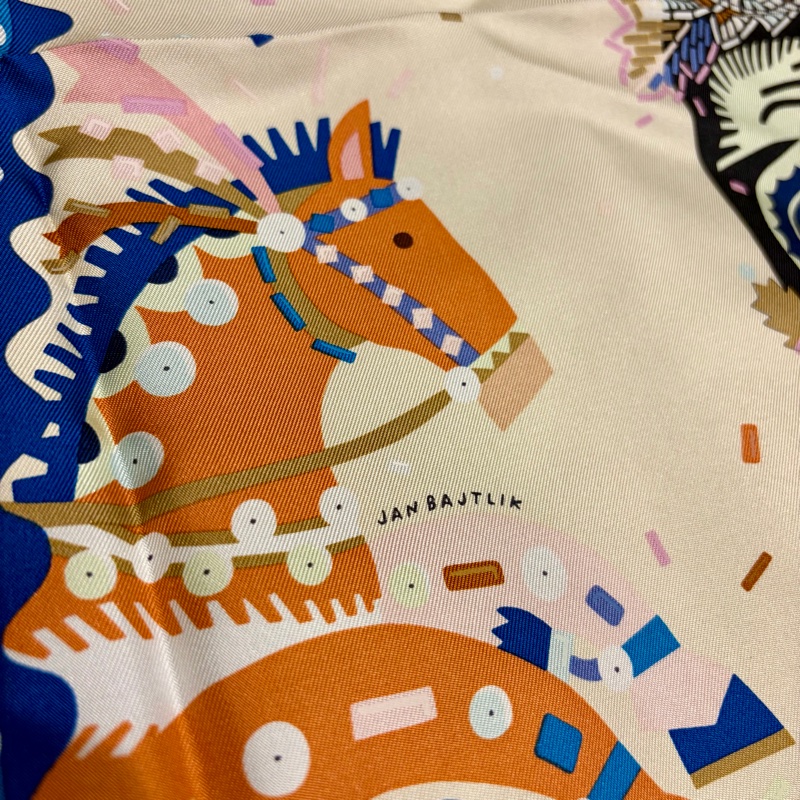 Hermes 華服慶典 Costume de Fete scarf 90*90絲巾-3