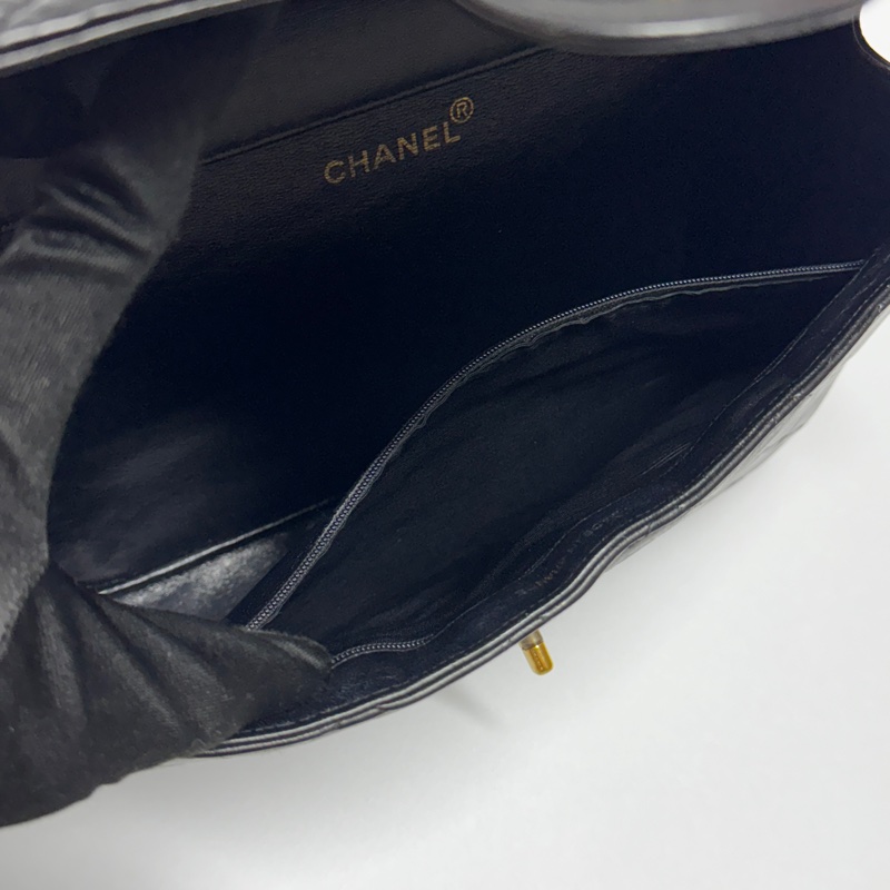【雙面CF超稀有】 Chanel CF30 Jumbo 黑金羊皮 （專櫃396,500）-19