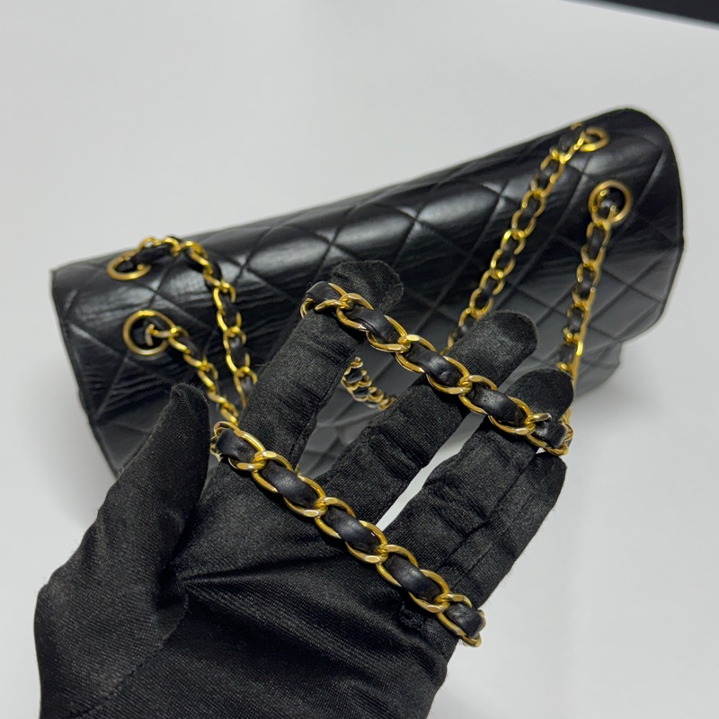 【雙面CF超稀有】 Chanel CF30 Jumbo 黑金羊皮 （專櫃396,500）-21