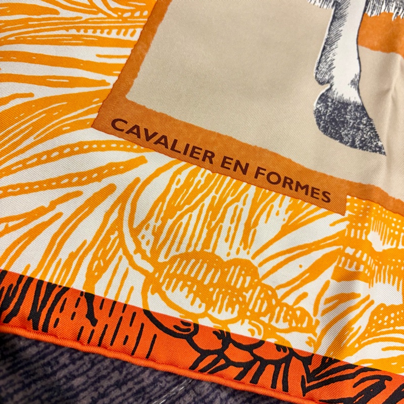 Hermes 形狀騎士 Cavalier en Formes scarf 90*90絲巾-8