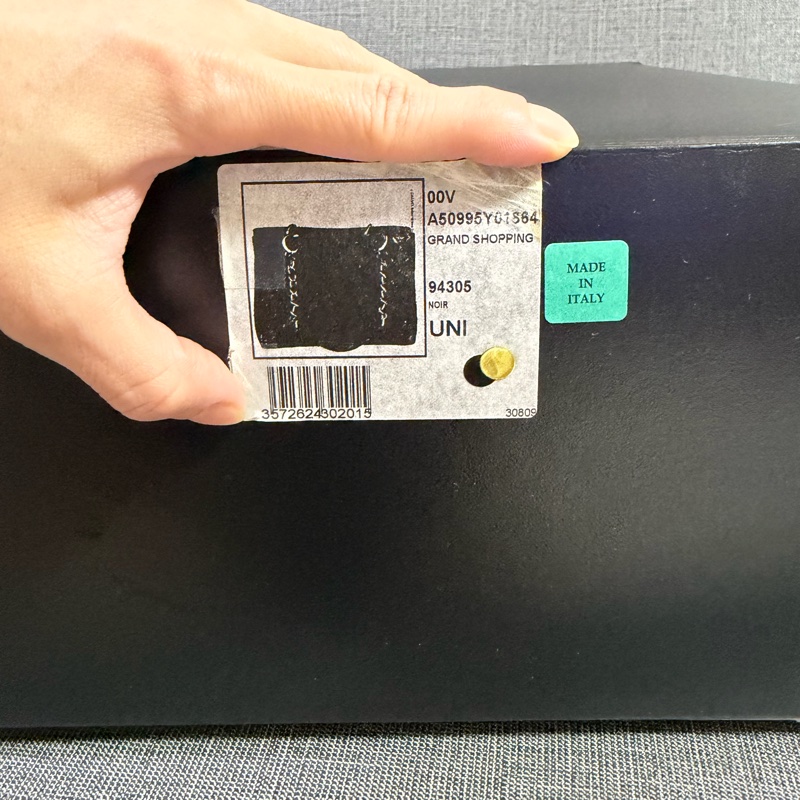 CHANEL GST系列經典雙CLOGO菱格荔枝紋牛皮金鍊三層肩背托特包(黑)-4