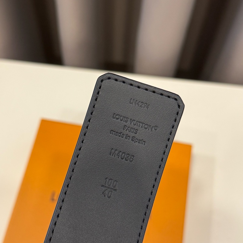 （極新美品）louis vuitton路易威登黑彩皮帶-3