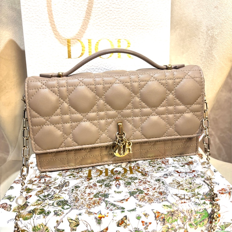 My Dior 迷你包 淡米色 Cannage 籐格紋羊皮 編號: S0980ONMJ_M51U-2