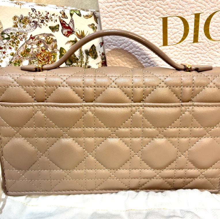 My Dior 迷你包 淡米色 Cannage 籐格紋羊皮 編號: S0980ONMJ_M51U-8