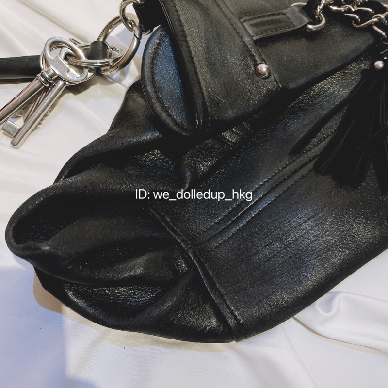 BALENCIAGA Broken Bag chain knot clutch 黑色做舊-3