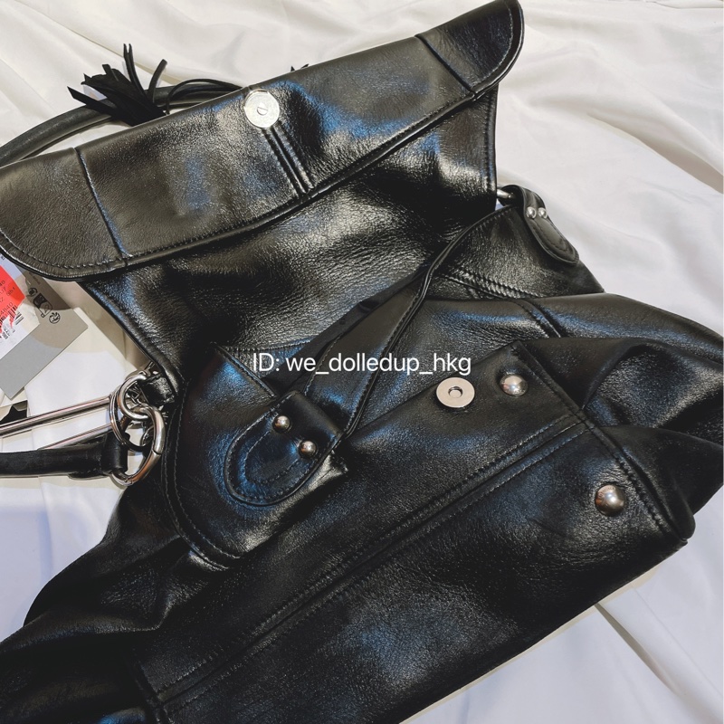 BALENCIAGA Broken Bag chain knot clutch 黑色做舊-5