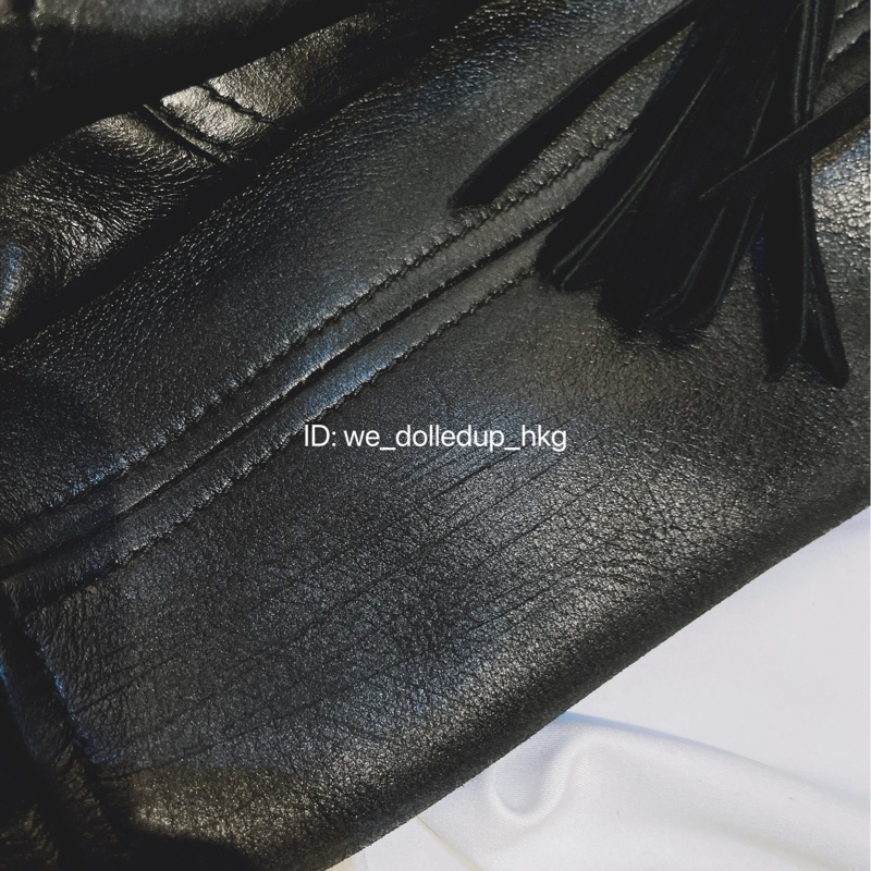 BALENCIAGA Broken Bag chain knot clutch 黑色做舊-11