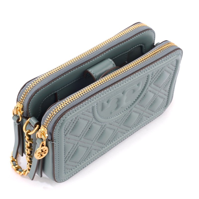 【TORY BURCH】雙拉鍊相機包-水藍色-2