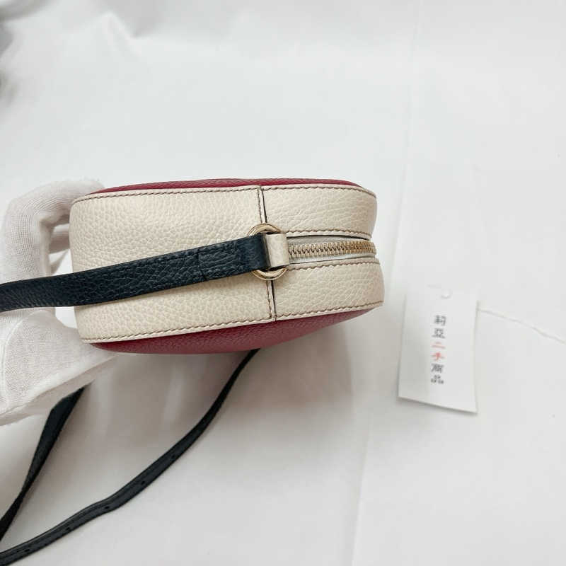 莉亞精品♡Gucci 434567 白紅 拼色相機包 二手-9