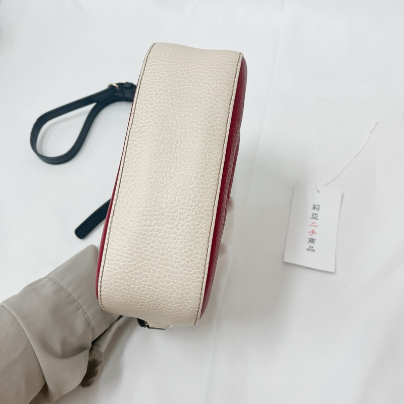 莉亞精品♡Gucci 434567 白紅 拼色相機包 二手-11