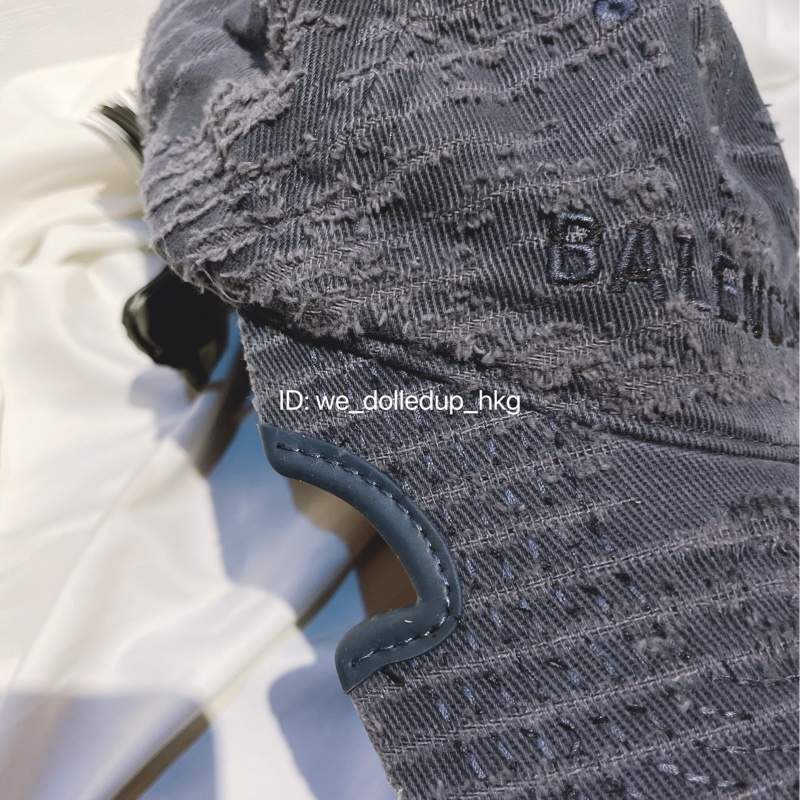 BALENCIAGA 藍色 做舊 車線 帽子 59cm L size-2