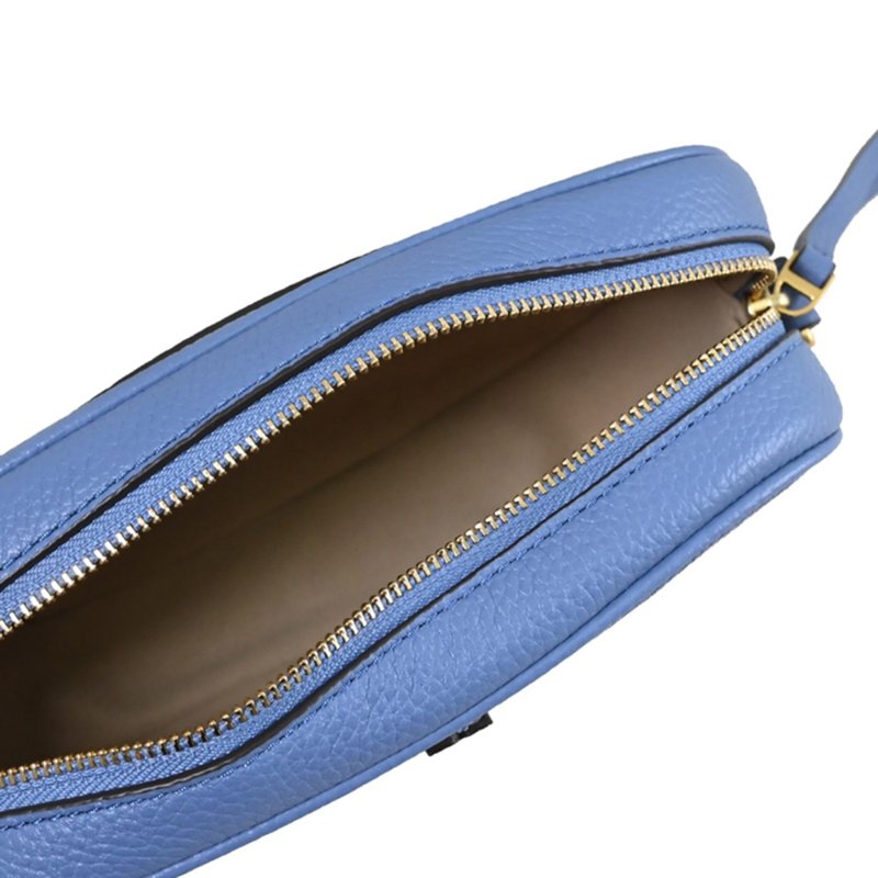 【TORY BURCH】荔枝皮革相機包-水藍色-5